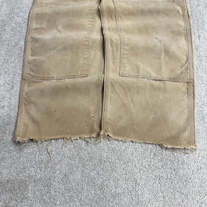 Carhartt canvas dungarees y2k tan overalls Loose festival / skate wear bib & brace utility workwear