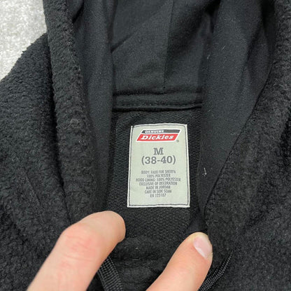 00s Dickies fleece hoodie Medium men's black pullover y2k style autumn hooded
