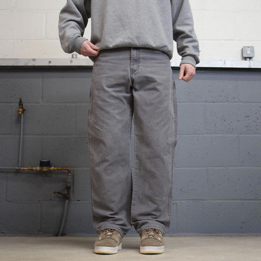 Vintage baggy Dickies carpenter jeans green Loose wide-leg canvas skater style cargo pants