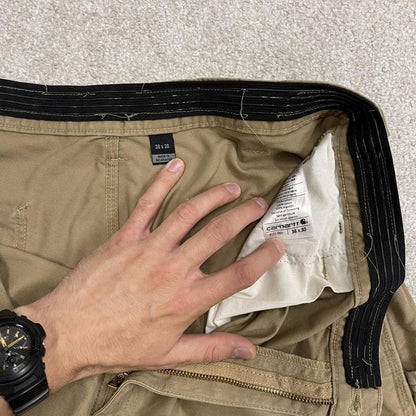 Carhartt baggy cargo pants wide leg khaki Loose skate style carpenter work pants