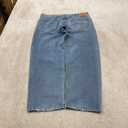 Y2K baggy Levi’s 550 jeans wide leg blue Loose relaxed fit denim pants red tab logo
