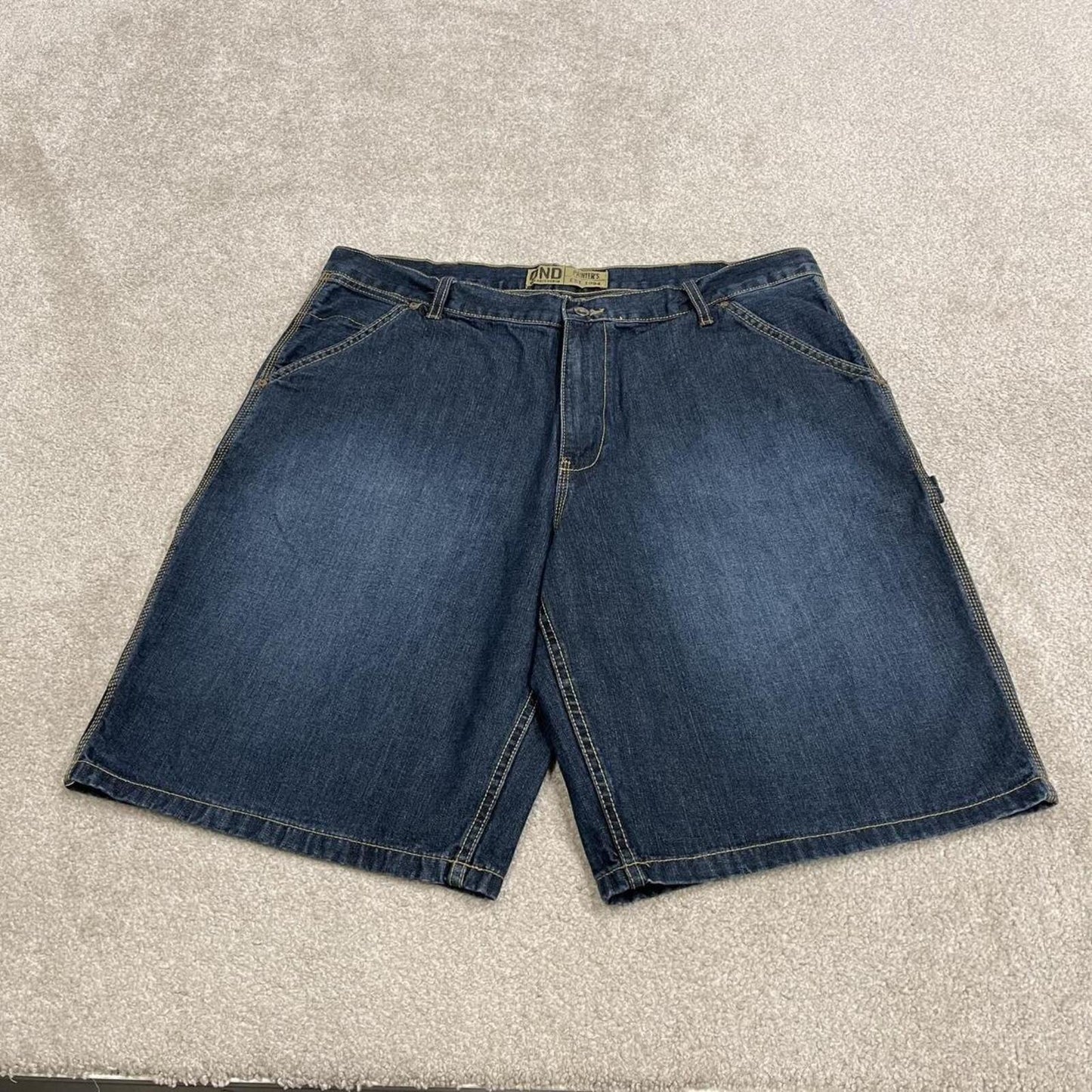 Baggy denim cargo shorts carpenter blue Old Navy Painter's skater style jorts