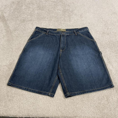 Baggy denim cargo shorts carpenter blue Old Navy Painter's skater style jorts