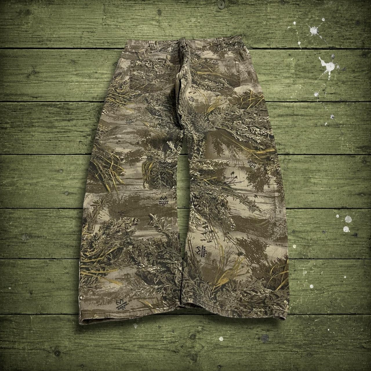 Realtree camo jeans y2k khaki Straight leg max-1 Realtree forest camouflage pants