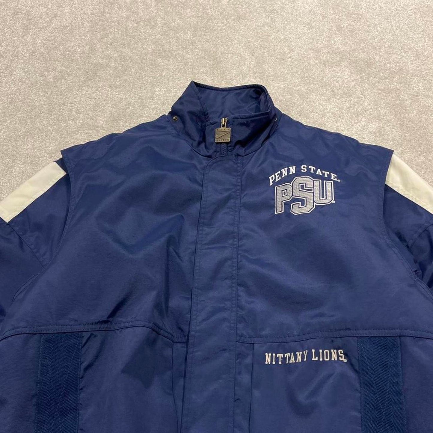 00s Team Nike jacket y2k style XL men's navy full zip padded windbreaker coat technical