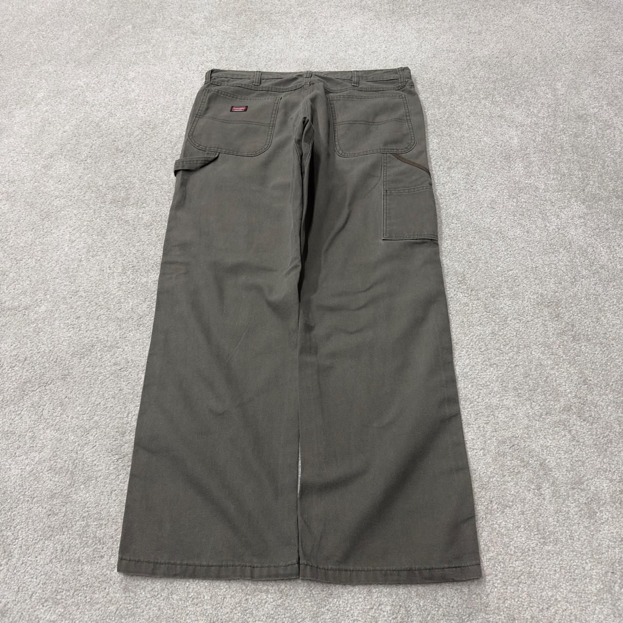Wrangler carpenter jeans y2k green W34L30 Loose straight leg skater style workwear utility pants