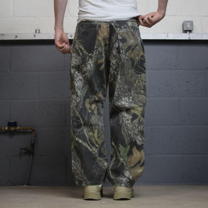 Wrangler camo jeans double knees y2k khaki Loose straight leg Realtree camouflage pants