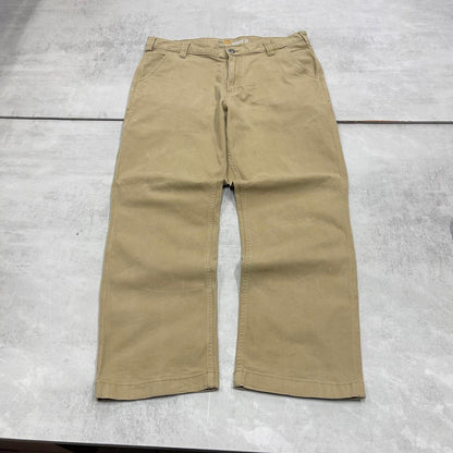 Mens Carhartt carpenter pants W36 L30 tan relaxed 90s style cargos
