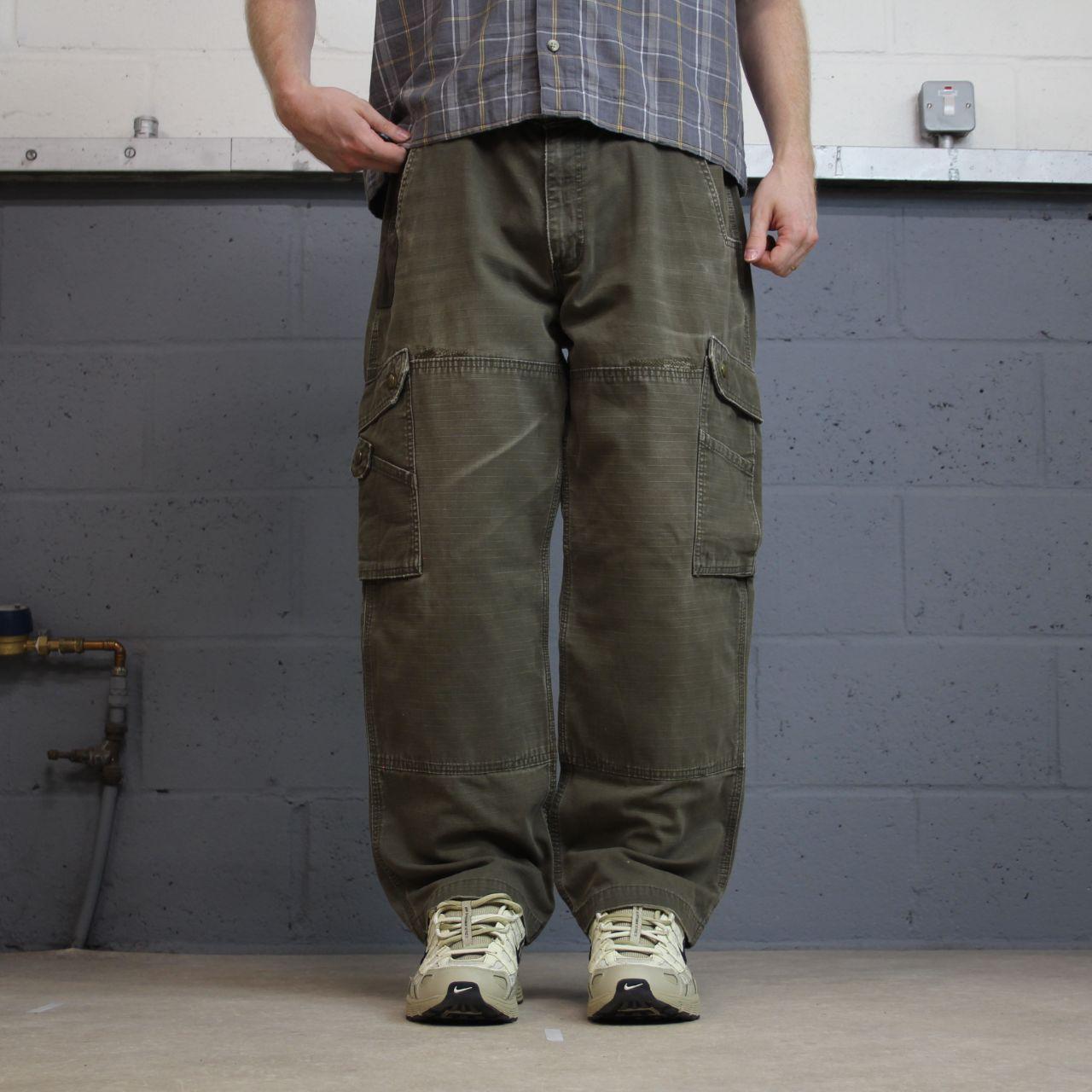 Carhartt double knee cargo pants y2k relaxed utility trousers Loose leg skater style workwear pants