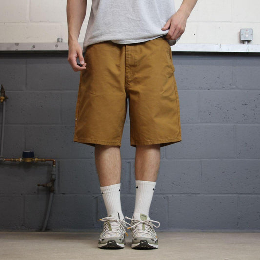 Levi's chino shorts skater style tan Loose Y2K summer festival shorts white tab