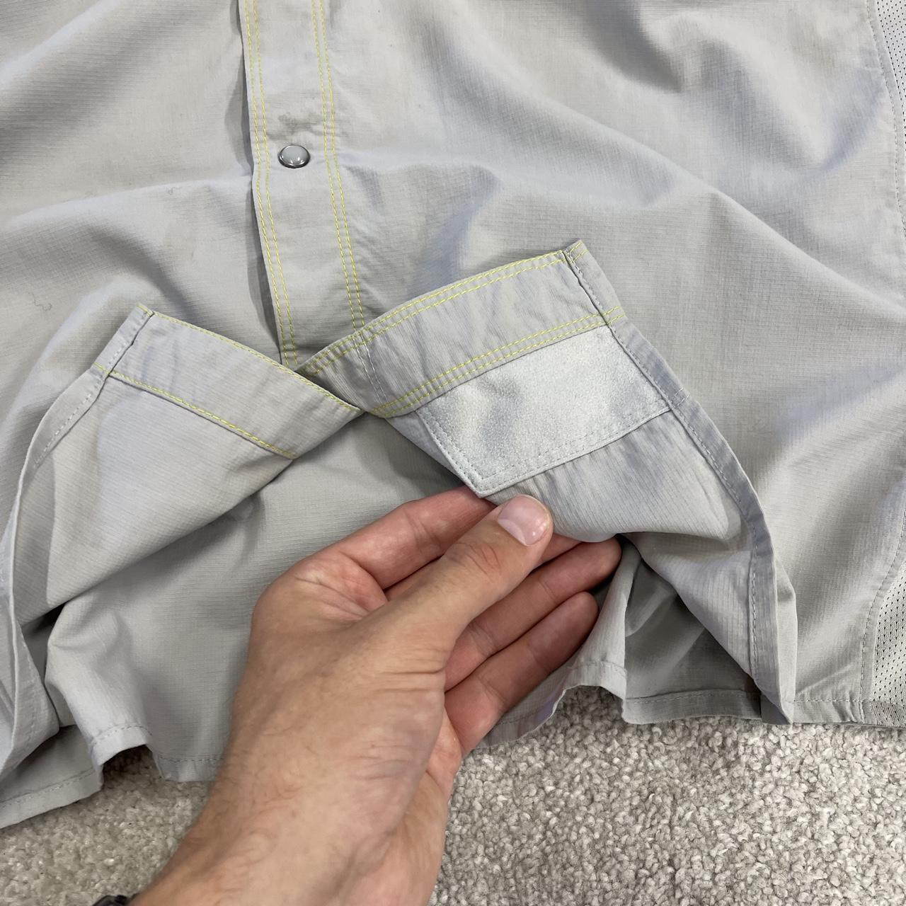 North Face technical short sleeve shirt grey TNF festival style button down summer shirt