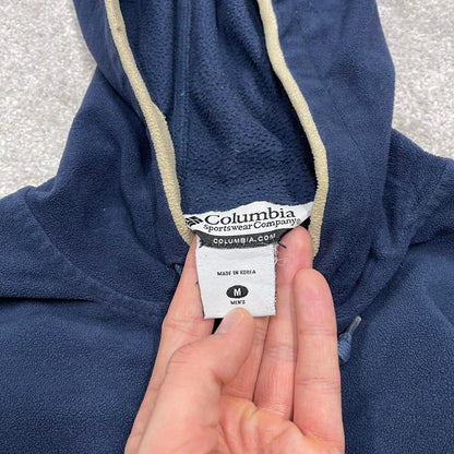 00s Columbia pullover fleece M men's navy y2k style autumn hoodie