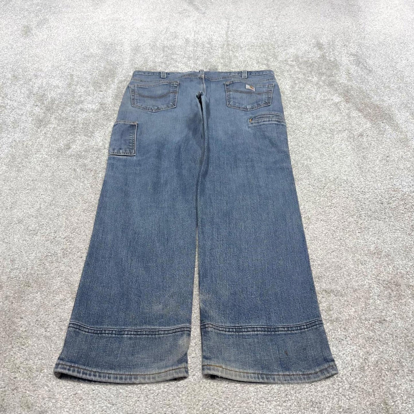 Carhartt carpenter jeans blue 90s skater style W38L32 relaxed denim 5 pocket pants