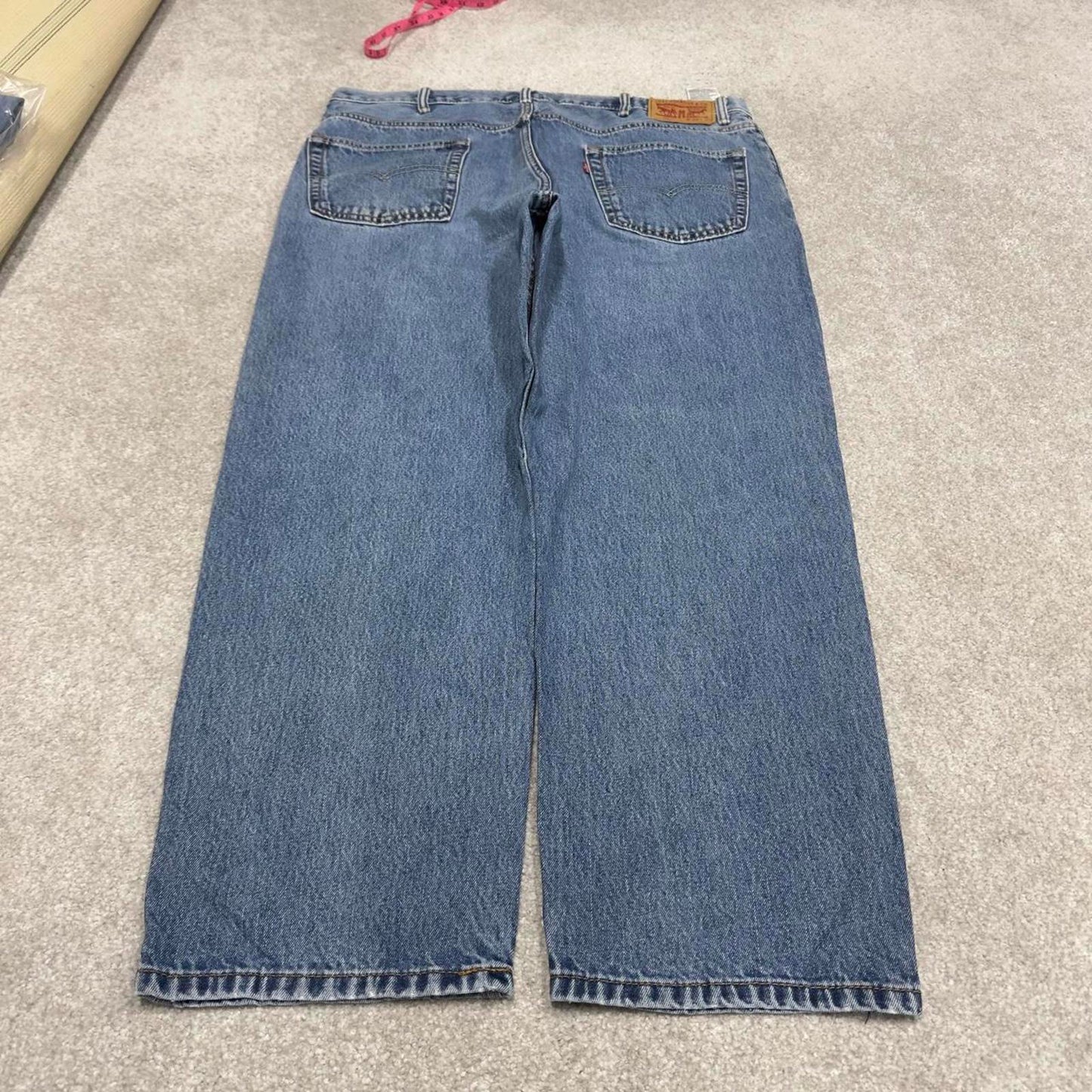 Y2k baggy Levis 550 jeans W40L30 blue denim loose 90s relaxed style skater jeans red tab logo
