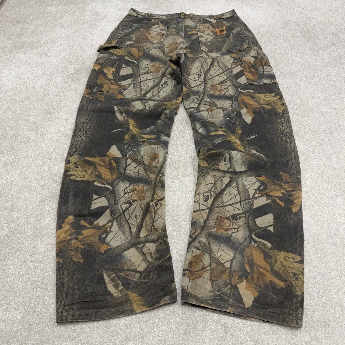 Camo Carhartt carpenter pants W36L34 Baggy camo 90s style canvas skater cargos