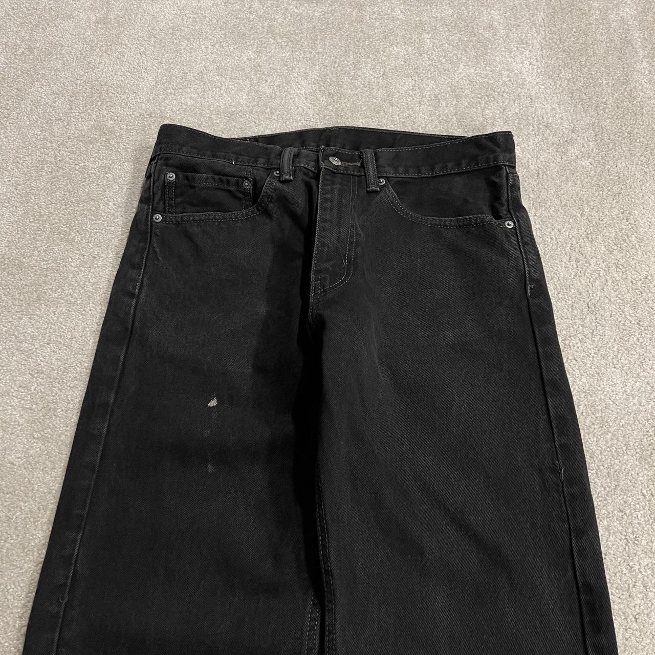 Levi's 505 straight fit jeans y2k black Regular straight leg denim pants red tab logo