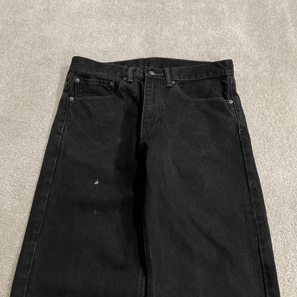 Levi's 505 straight fit jeans y2k black Regular straight leg denim pants red tab logo