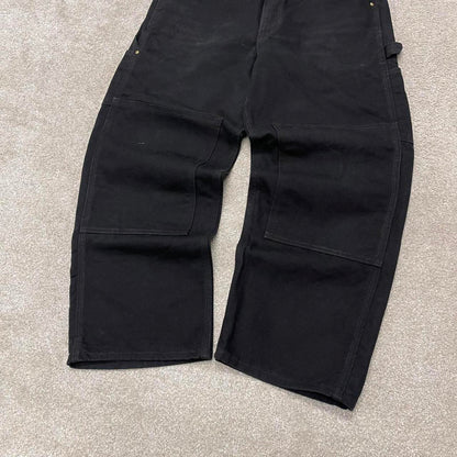 Vintage Carhartt dungarees W34L28 mens canvas overalls black utility worker skater