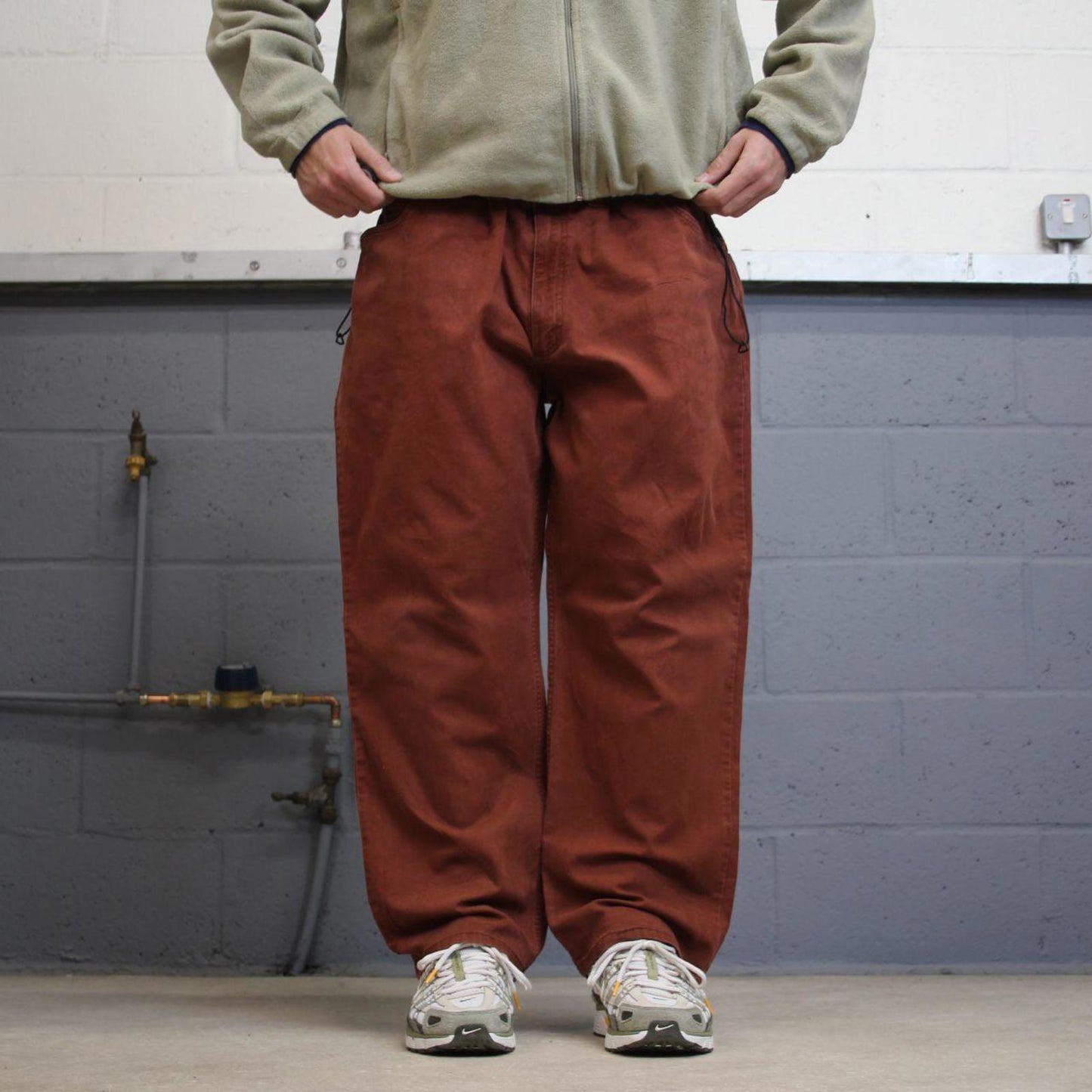 Carhartt carpenter pants loose relaxed fit brick red W44L30 skater cargos