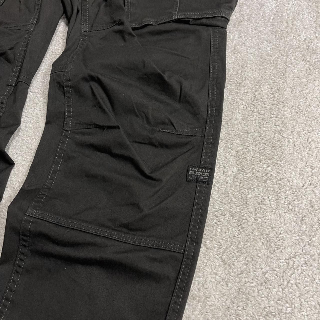 Y2K G-Star Raw cargo pants relaxed dark grey Comfy slim tapered style utility trousers