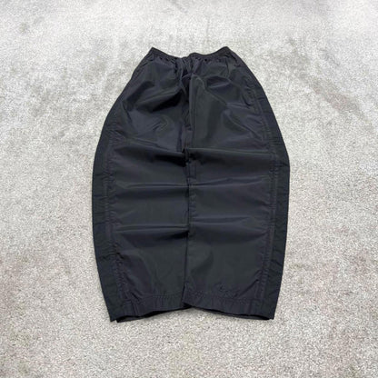 Vintage y2k baggy Nike tracksuit bottoms black Wide leg swoosh logo elasticated track pants