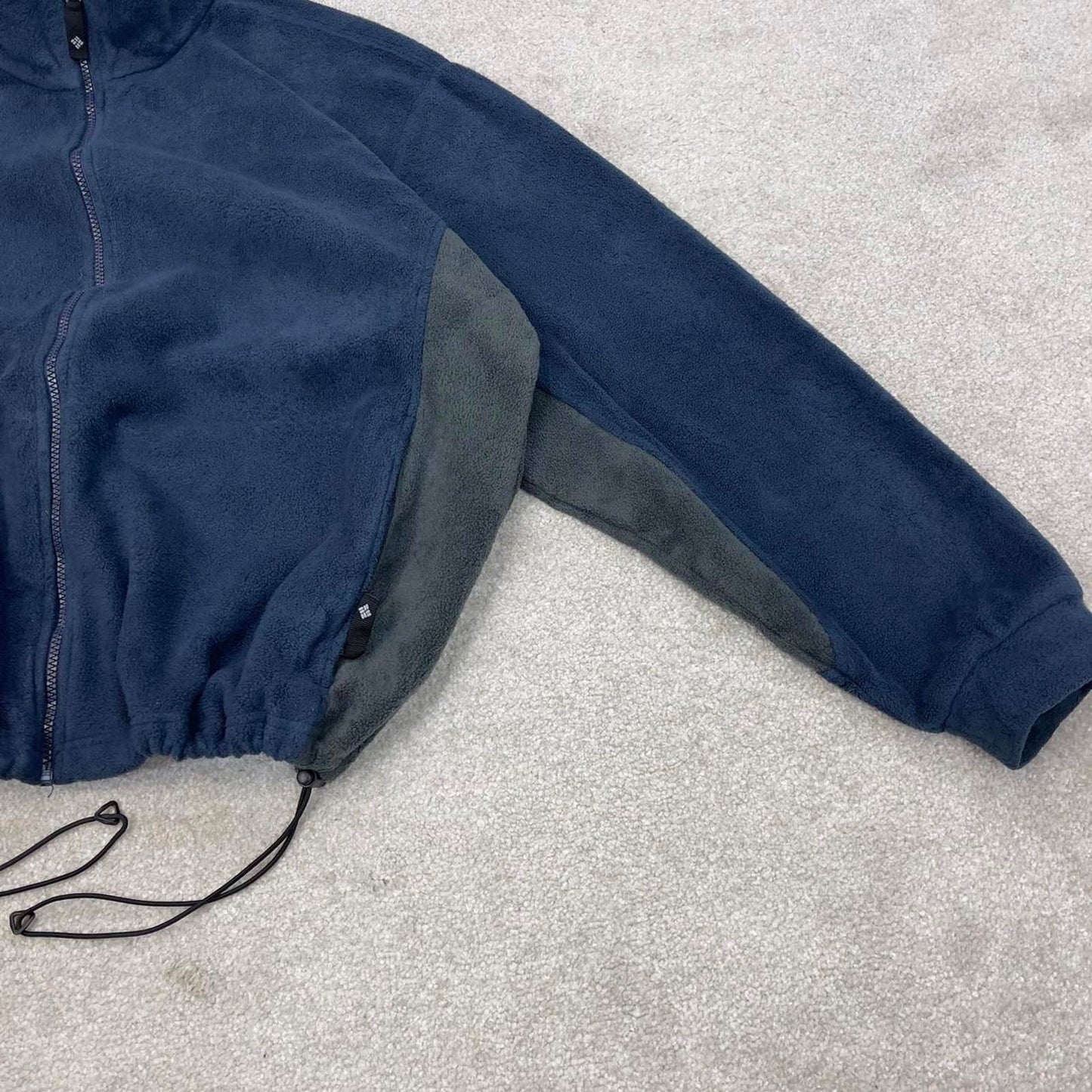 Navy Columbia technical zip up fleece XL y2k style autumn adjustable waist