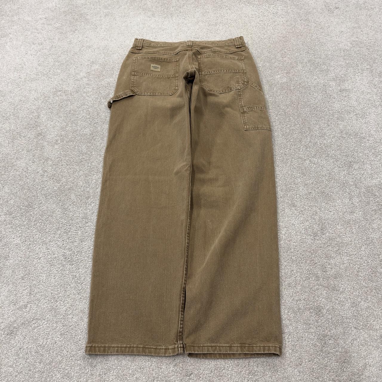 Vintage Lee carpenter jeans y2k tan brown Loose leg skater style utility workwear trousers