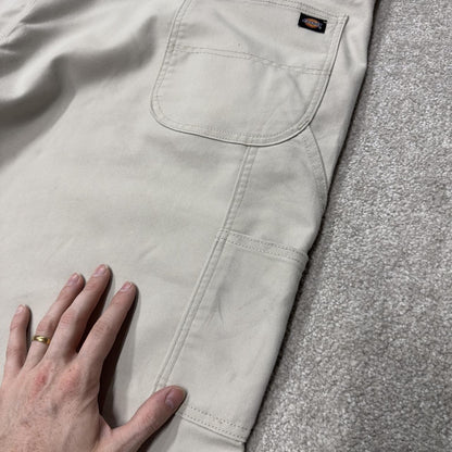 Baggy Dickies carpenter pants wide leg y2k beige Loose canvasy utility skate work trousers