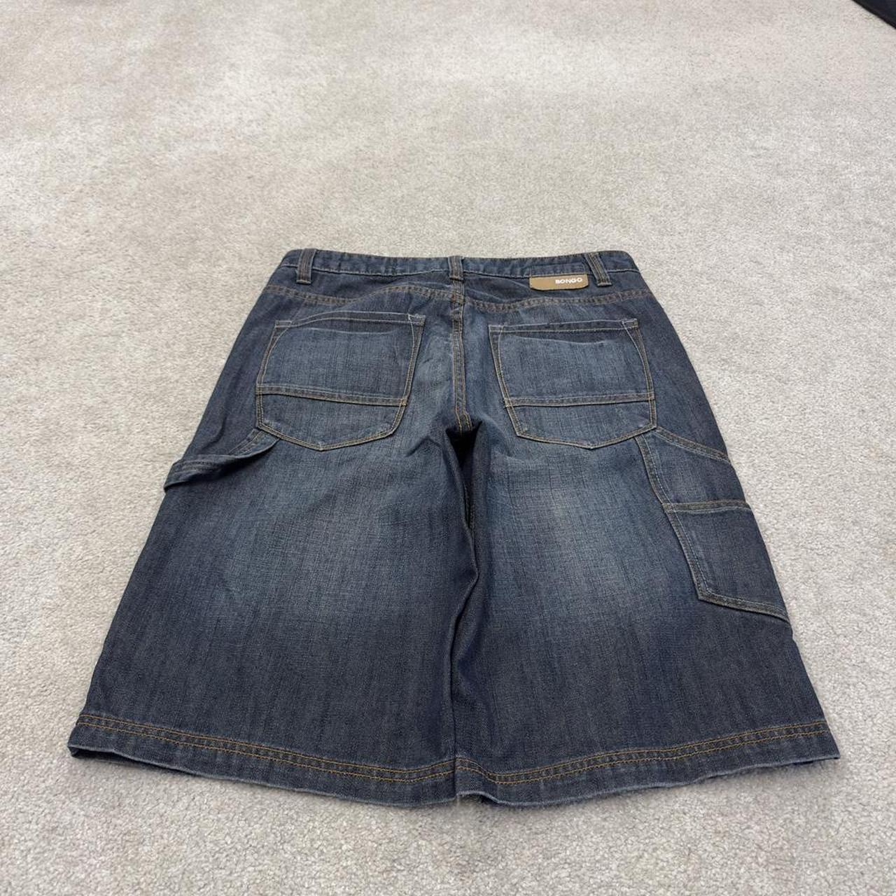 Y2K baggy denim shorts carpenter blue Bongo loose skater style surf jorts