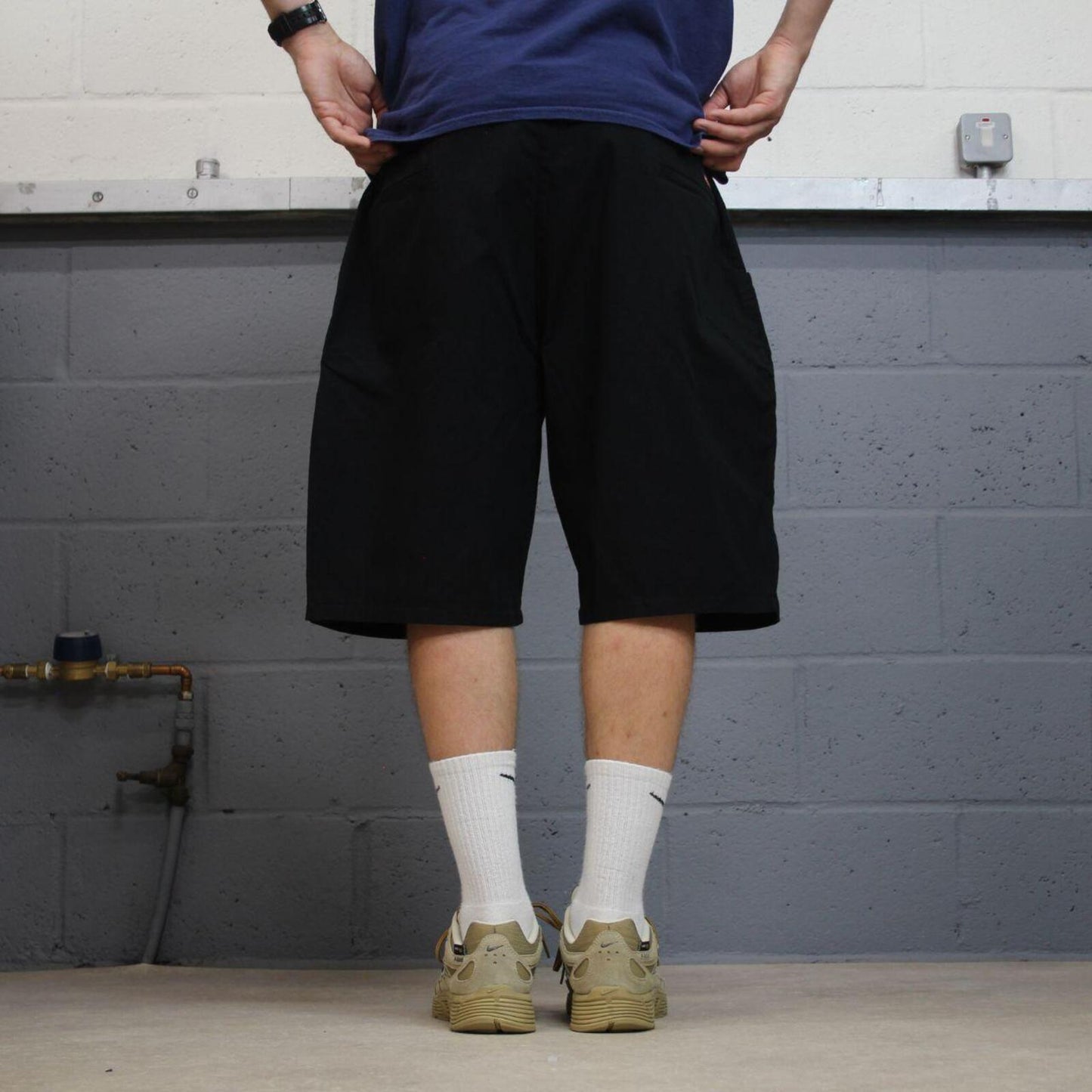 Dickies chino shorts carpenter black Chino style skater shorts loose leg festival