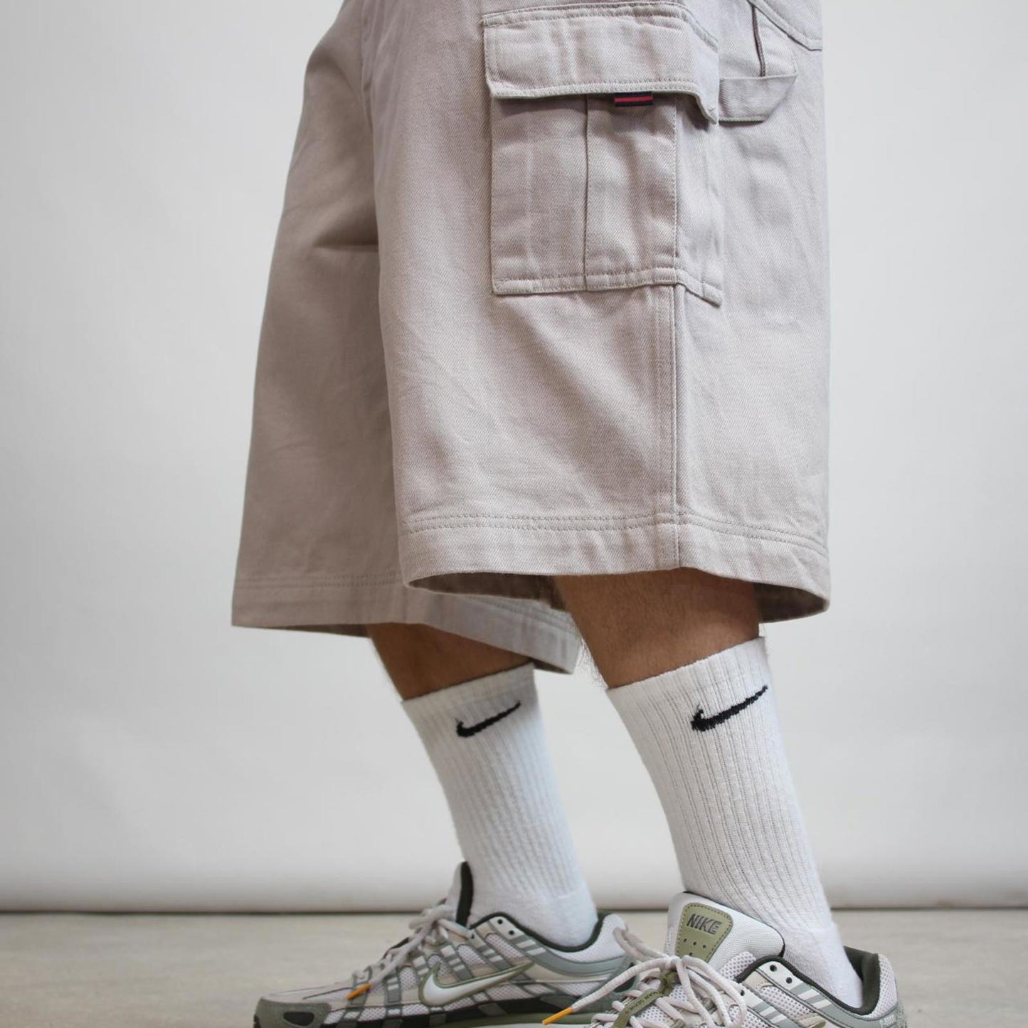 Baggy FUBU carpenter jorts W36 wide leg 90s style denim skater Y2K