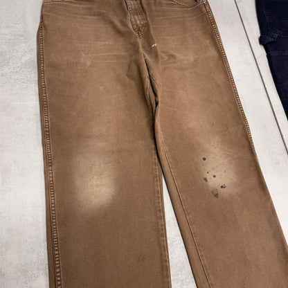 Dickies carpenter jeans W36 L32 brown loose canvas y2k skater cargos