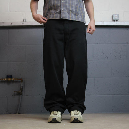 Dickies chino pants black loose W34L32 Lightweight floaty skate work trousers