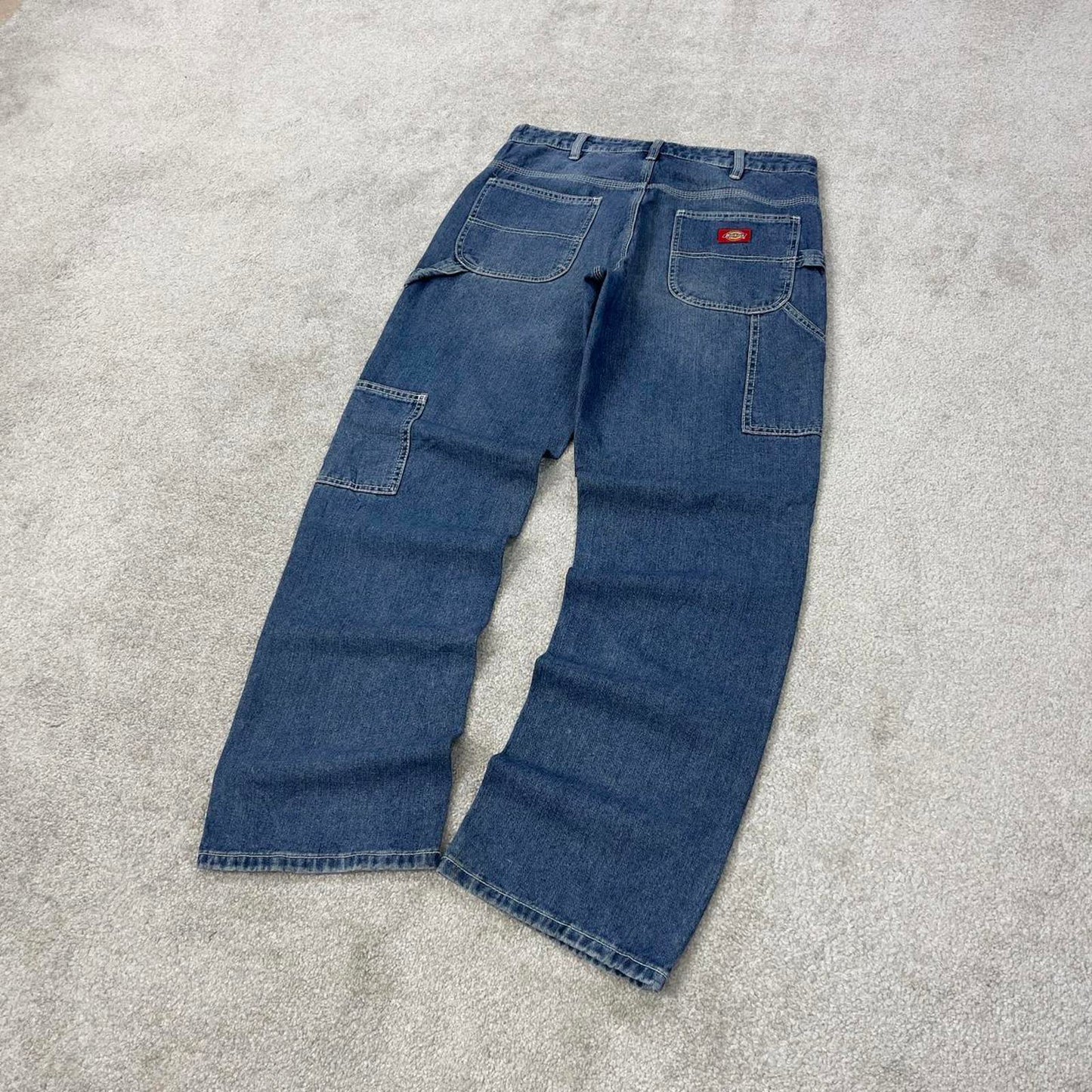Dickies carpenter jeans size 5 W30L32 loose blue denim cargo skater style jeans
