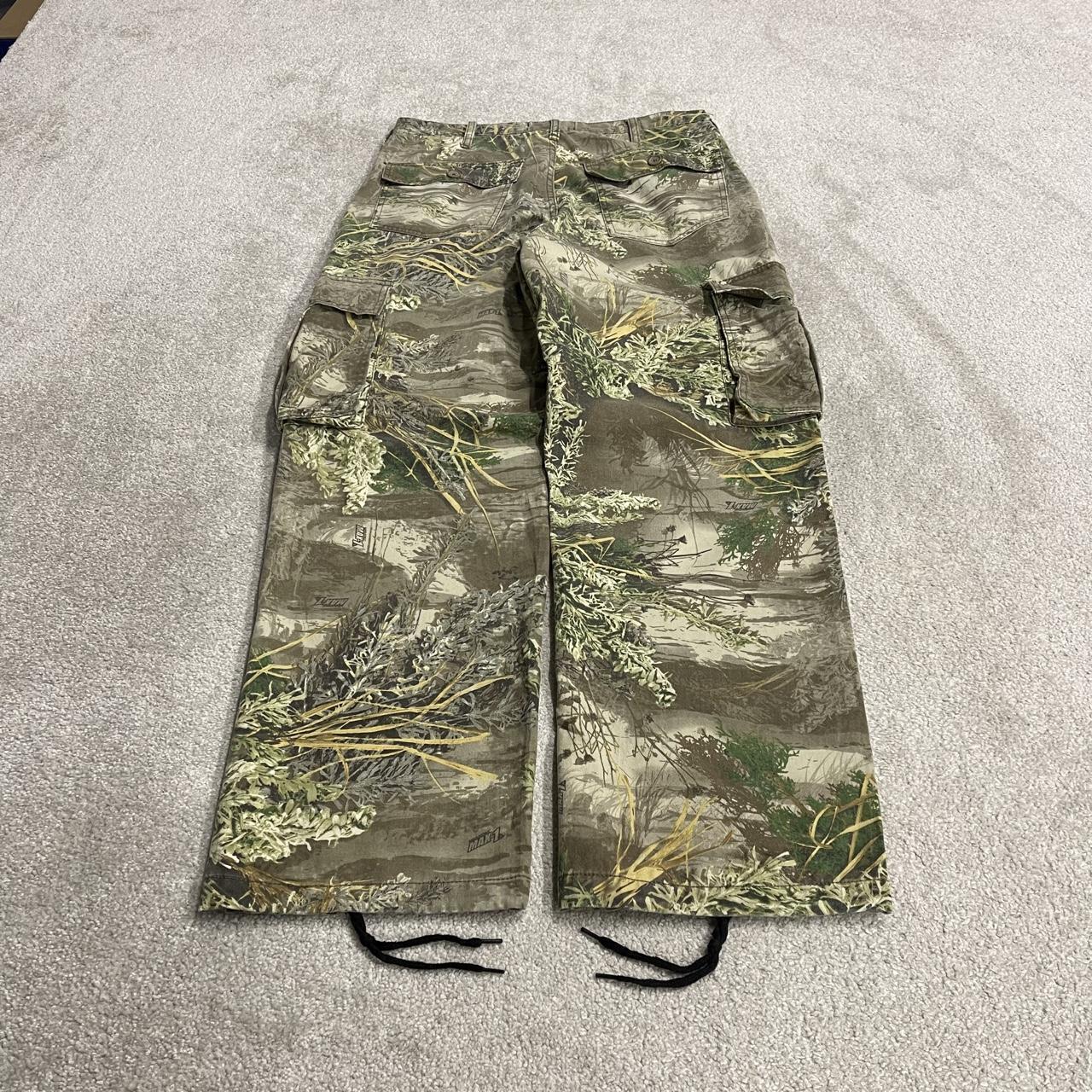 Realtree baggy camo cargo pants green Wide leg camouflage Y2K hunting utility trousers