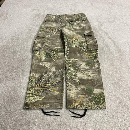Realtree baggy camo cargo pants green Wide leg camouflage Y2K hunting utility trousers