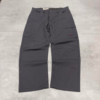 Baggy cargo pants skater workwear W38L30 grey Red Kap loose y2k style double knee carpenter trousers