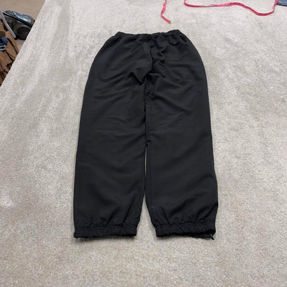 Y2k Adidas tracksuit bottoms black Small mens loose 00s joggers embroidered trackies sporty style