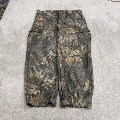 Baggy camo cargo pants Y2K khaki Mossy Oak camouflage outdoors hunting utility