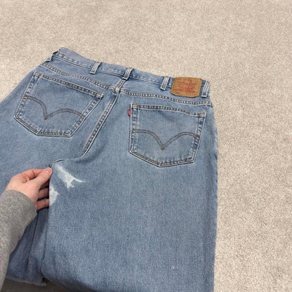 Y2K baggy Levi’s 560 jeans wide leg blue Loose comfort fit denim pants red tab logo