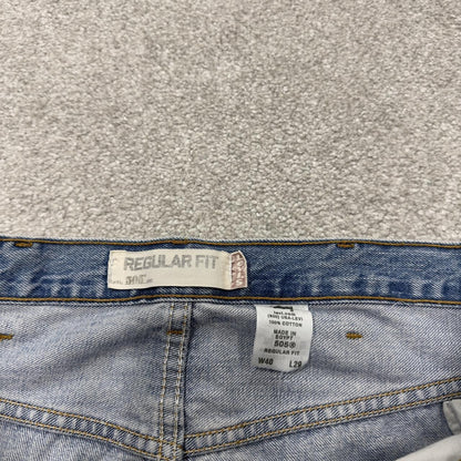 Levi’s 505 jeans Y2K blue denim straight leg 2000s style pants red tab logo