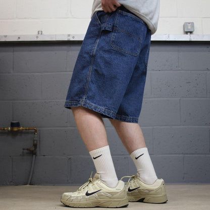 Baggy denim cargo shorts carpenter blue RK Brand loose skater style summer jorts