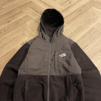 North Face Denali fleece brown Women's TNF full zip hooded paneled autumn technical Polartec fleece