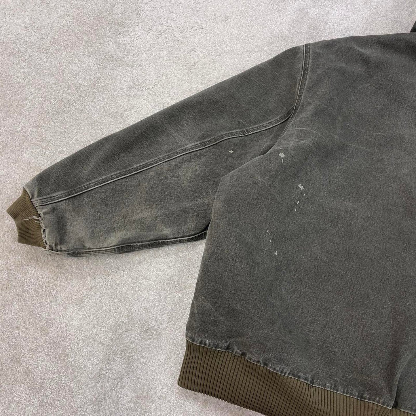 Vintage Green Carhartt hooded active jacket XXL canvas bomber