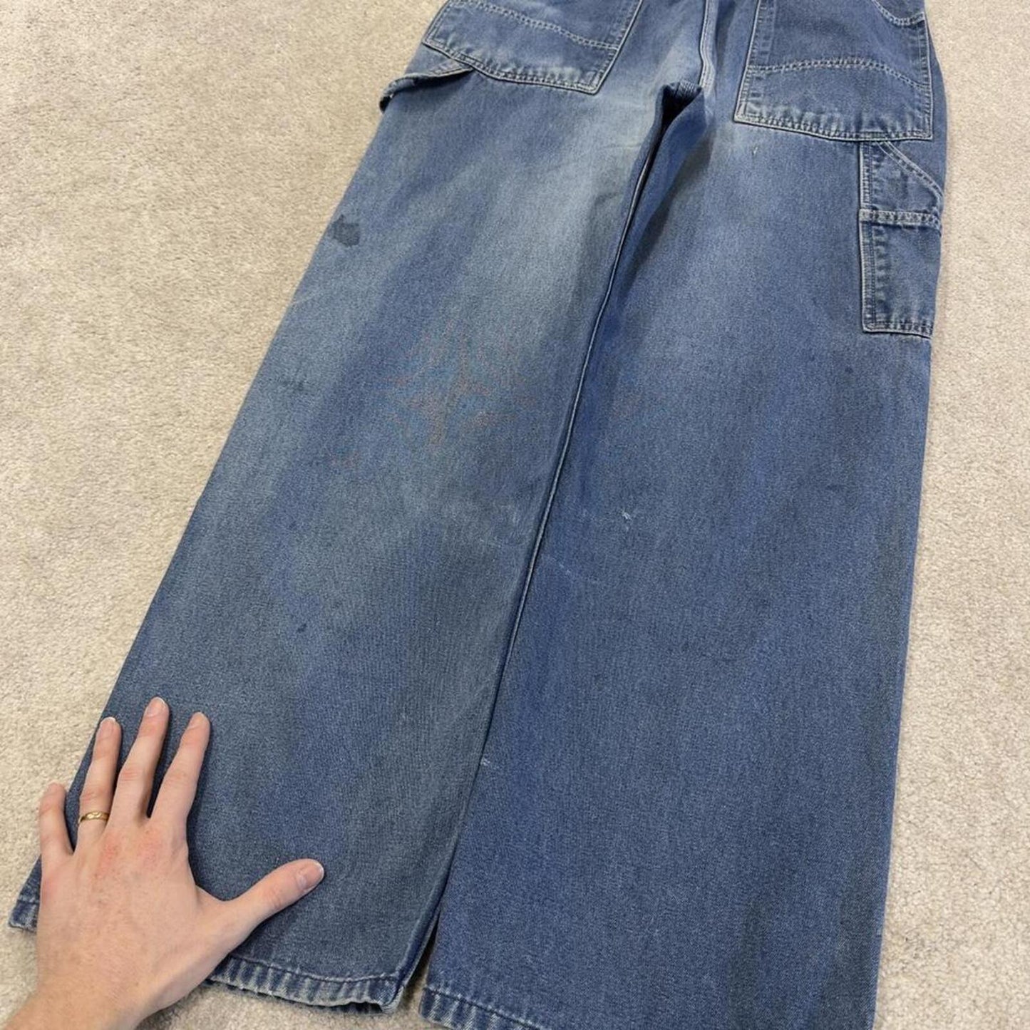 Vintage dungarees denim overalls blue Big Smith workwear bib & brace utility