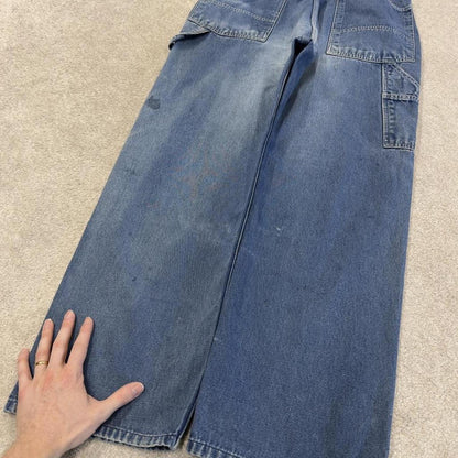 Vintage dungarees denim overalls blue Big Smith workwear bib & brace utility