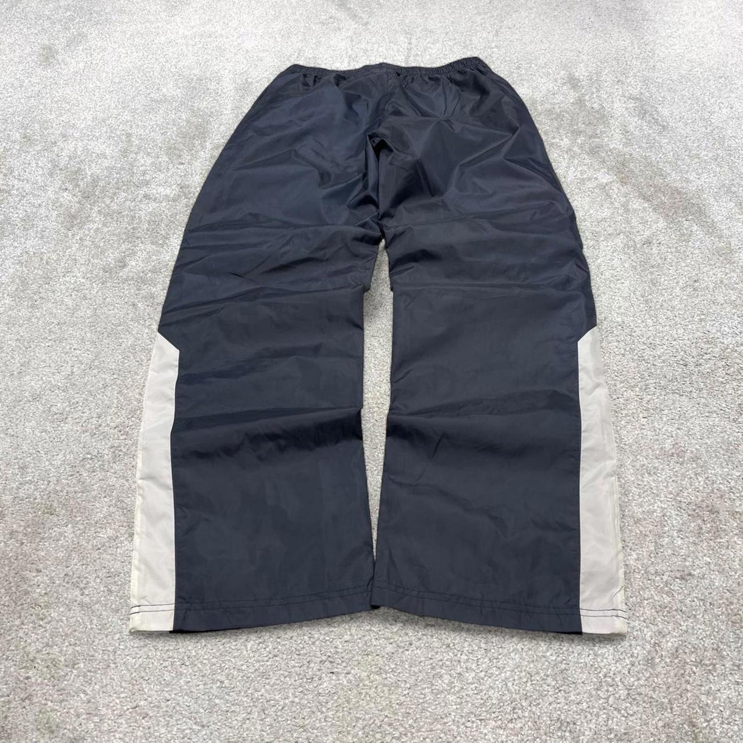 Navy Champion trackies Small loose y2k floaty leg joggers embroidered logo