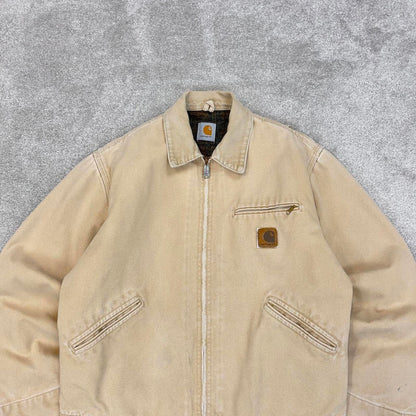 Vintage cream Carhartt Detroit jacket Medium technical boxy cropped fit 90s skater style