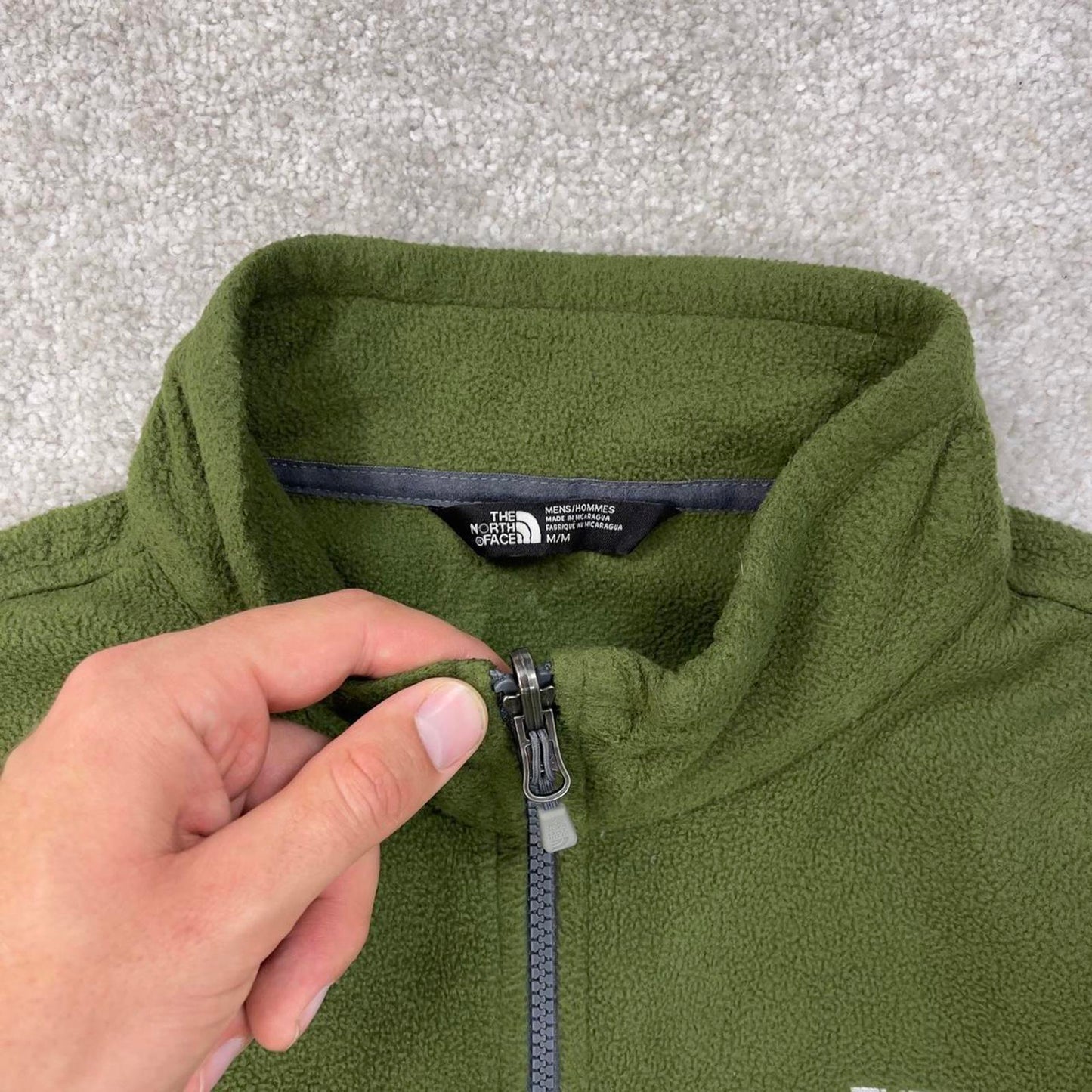 Y2K The North Face technical fleece Medium green men’s full zip TNF autumnal