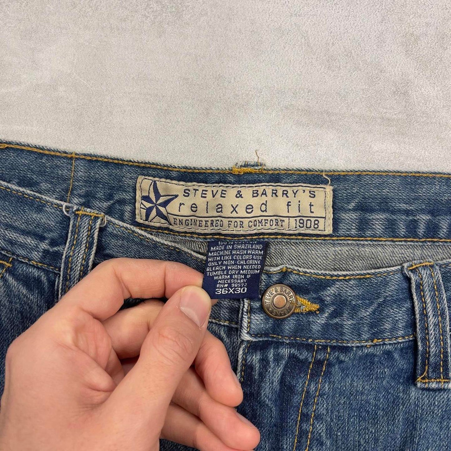 Vintage baggy Steve & Barry's jeans W38 L30 loose denim Y2K style skater jeans